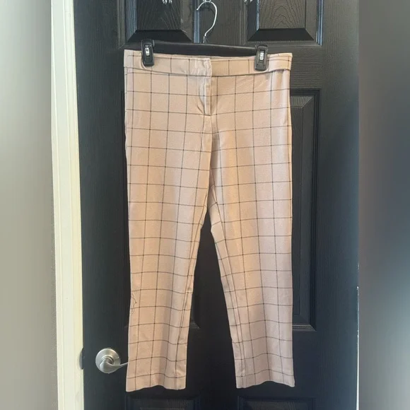 Amanda & Chelsea Blush Windowpane Tailored Trousers - Picture 1 of 4